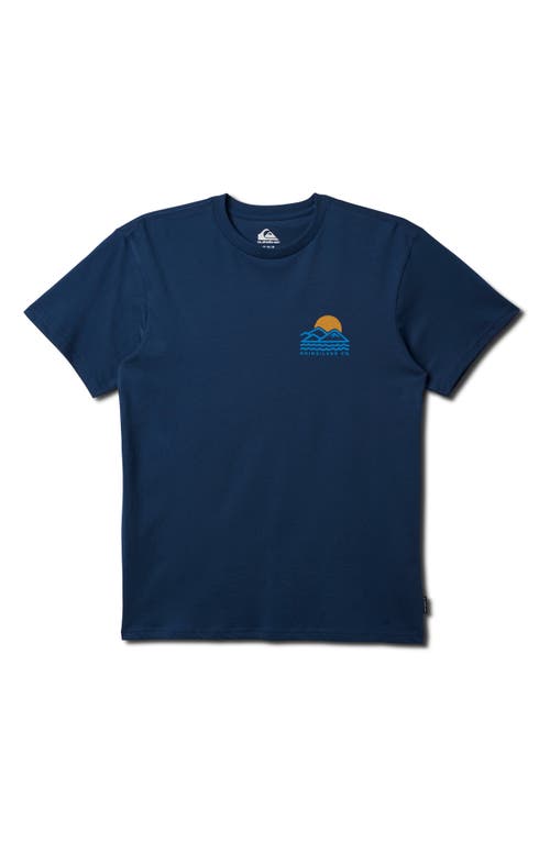 QUIKSILVER QUIKSILVER BLUE LINES GRAPHIC T-SHIRT