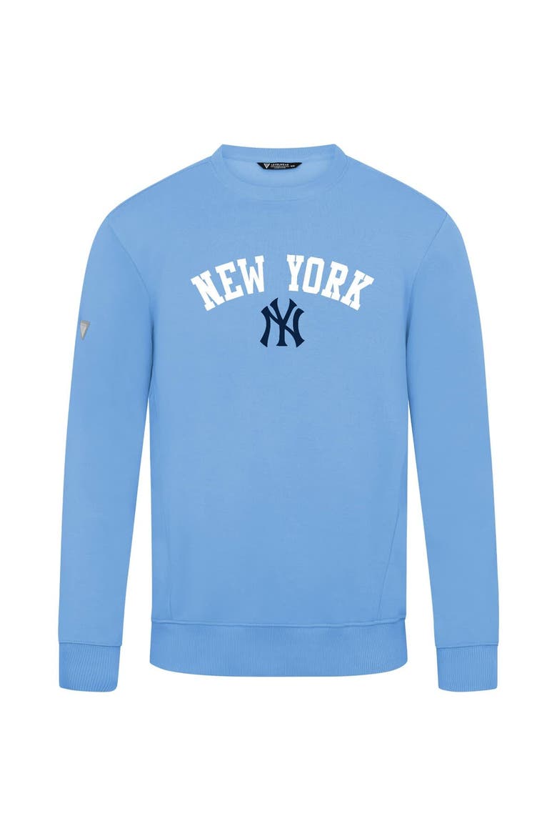 Men's Levelwear  Light Blue New York Yankees Zane Felt Arch Pullover Sweatshirt, Main, color, Light Blue