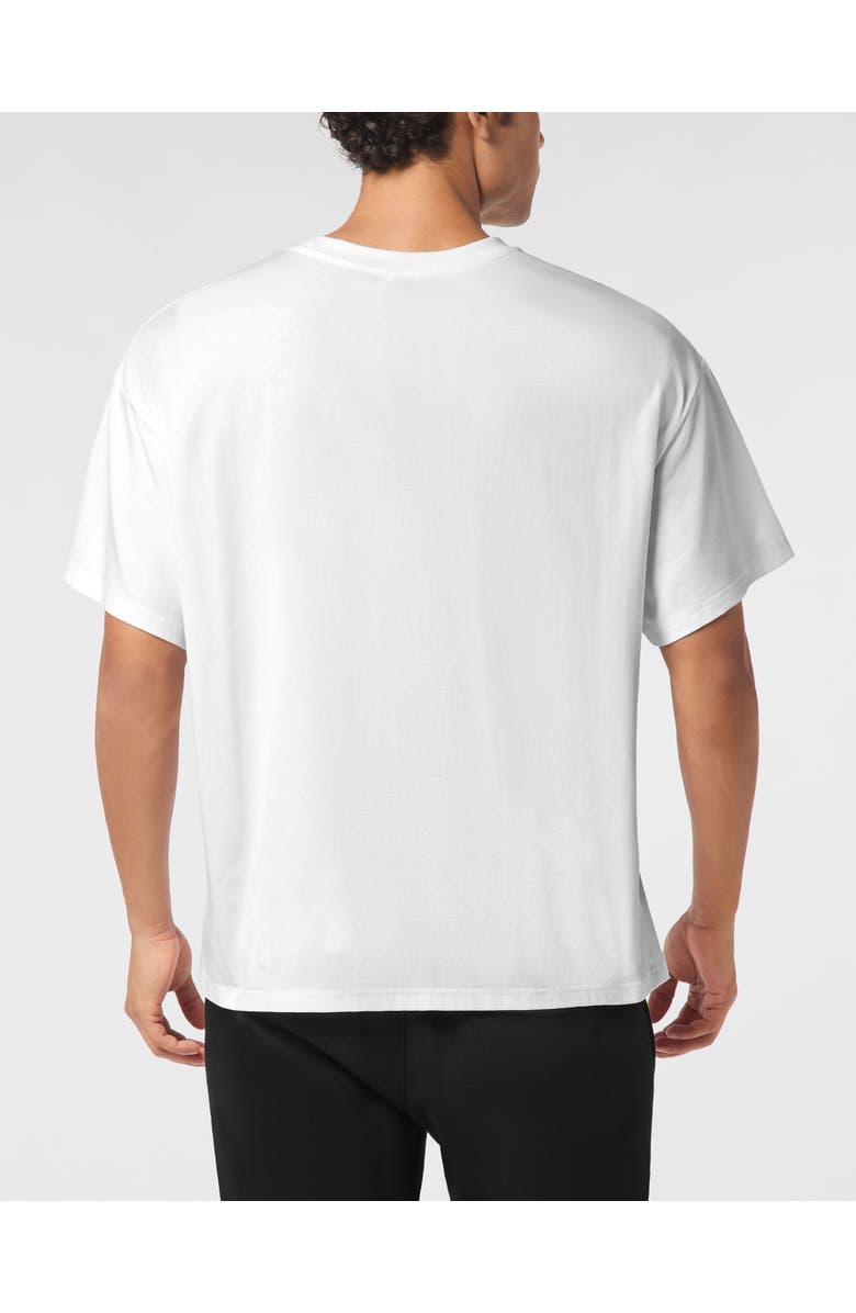 PLEIN SPORT Round Neck T-Shirt Chest Logo, Alternate, color, White