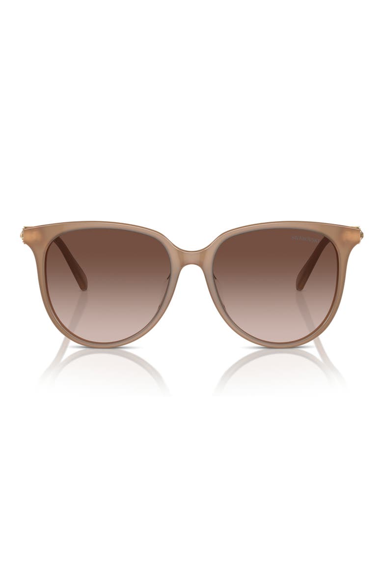 56mm Gradient Round Sunglasses, Main, color, OPAL BEIGE