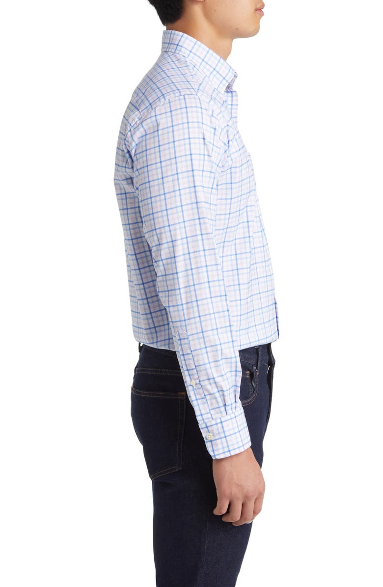 Peter Millar Cutler Check Stretch Button-Down Shirt, Alternate, color, 