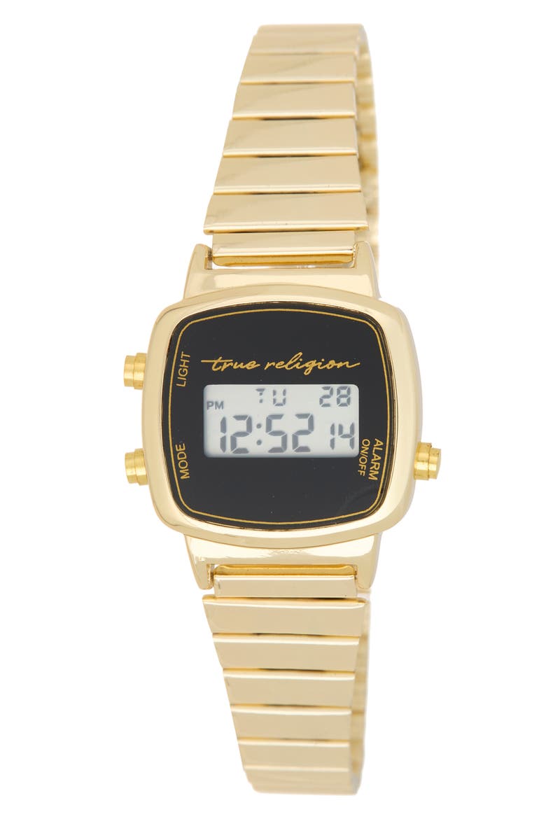 Square Digital Watch, 25mm x 31mm, Main, color, GOLD