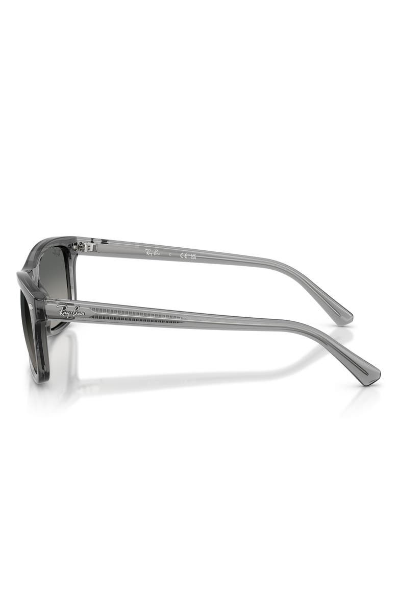Ray-Ban 54mm Square Sunglasses, Alternate, color, Transparent Grey / Grey