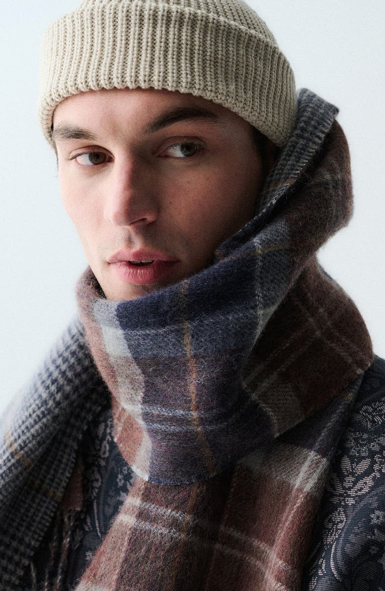 Barbour Mosely Cotton & Wool Blend Beanie, Alternate, color, Mist