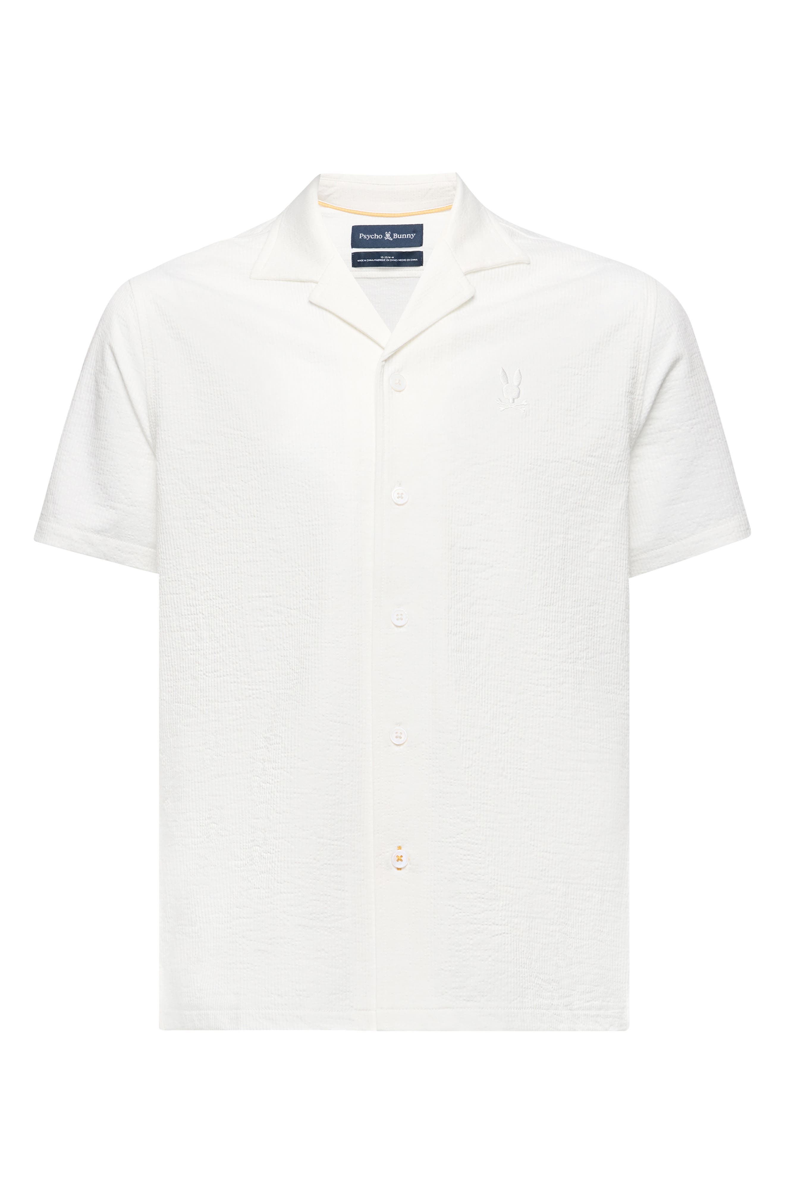 Psycho Bunny Kids' Jayme Seersucker Camp Shirt