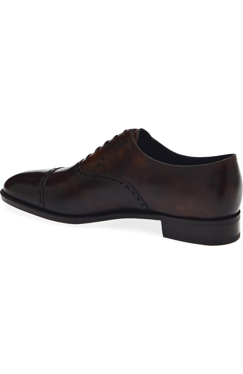 John Lobb Philip II Oval Cap Toe Oxford, Alternate, color, Dark Brown
