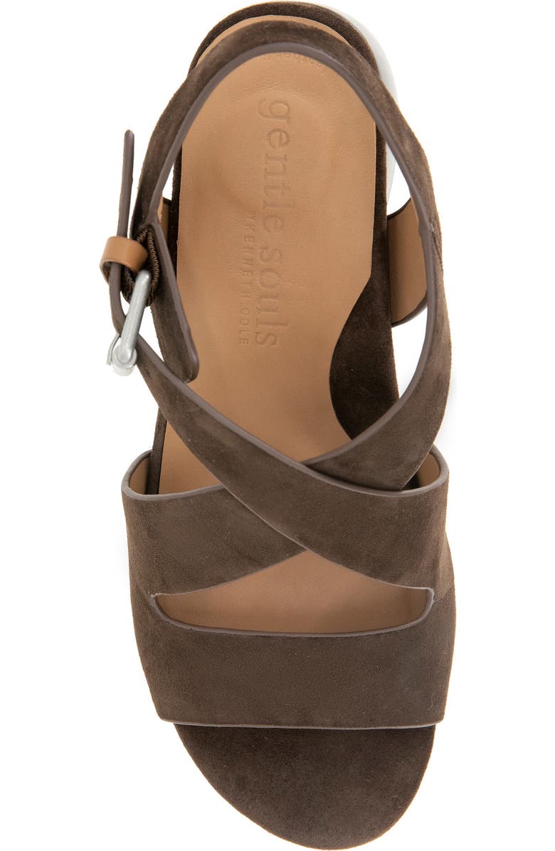 Gentle Souls Mela Crisscross Sandal, Alternate, color, Chocolate Suede