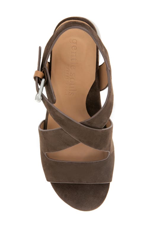 Gentle Souls Mela Crisscross Sandal In Brown