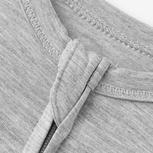 Milkbarn Luxe Solid Zipper Pajama In Gray