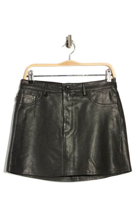 Alma Leather Miniskirt