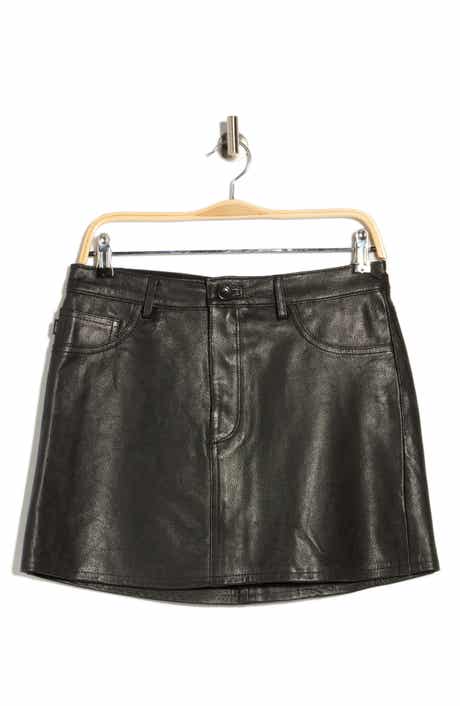 Alma Leather Miniskirt