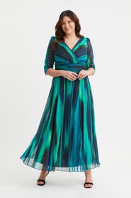 Scarlett & Jo Verity Ikat Print Maxi Gown
