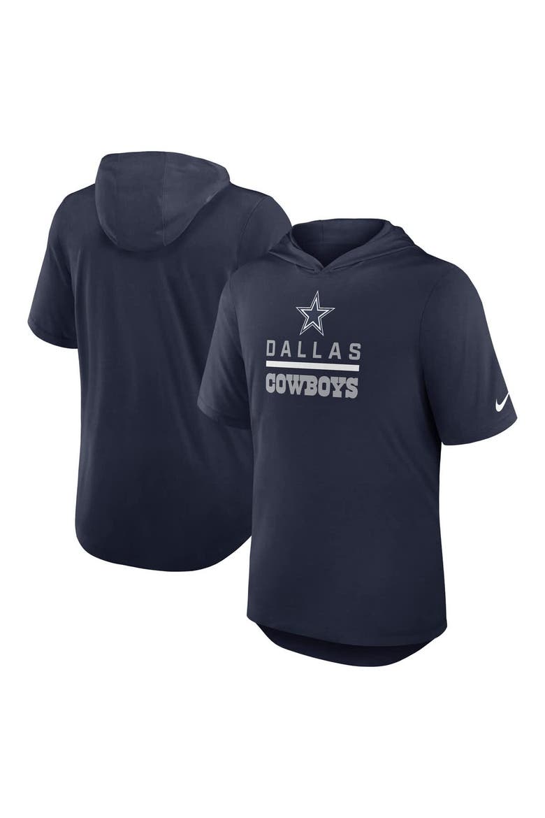 Men's Nike Navy Dallas Cowboys Lockup Tri-Blend Hoodie T-Shirt, Alternate, color, Navy