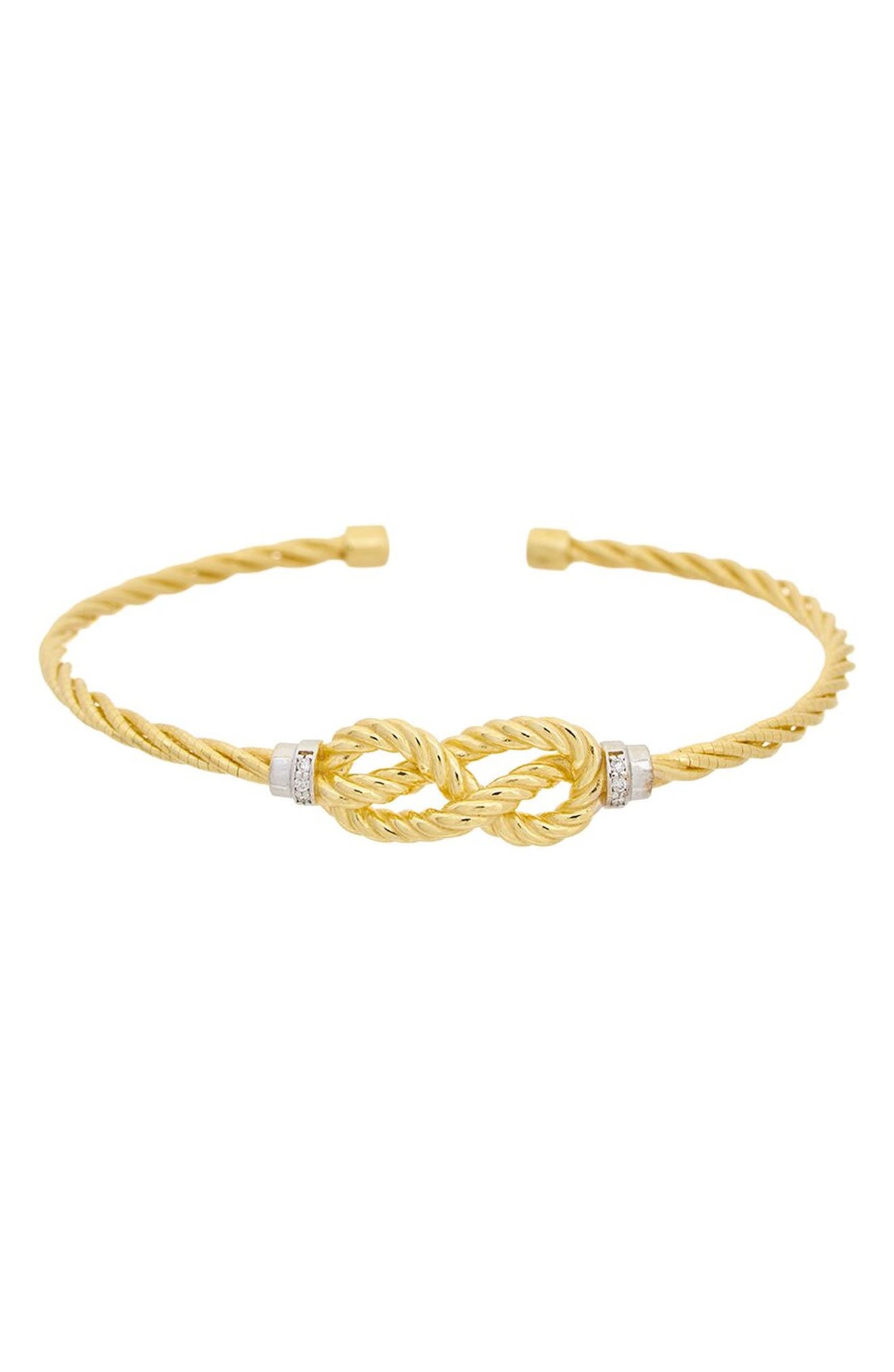 Diamond Infinity Knot Cuff Bangle