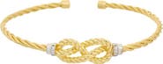 MESHMERISE Diamond Infinity Knot Cuff Bangle