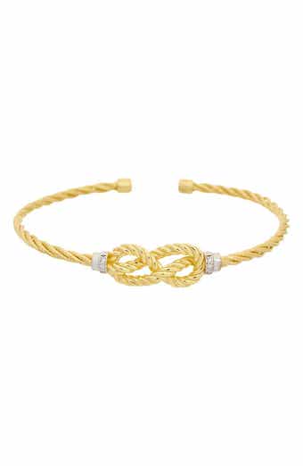 Diamond Infinity Knot Cuff Bangle
