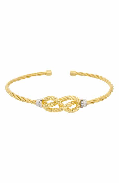 Diamond Infinity Knot Cuff Bangle