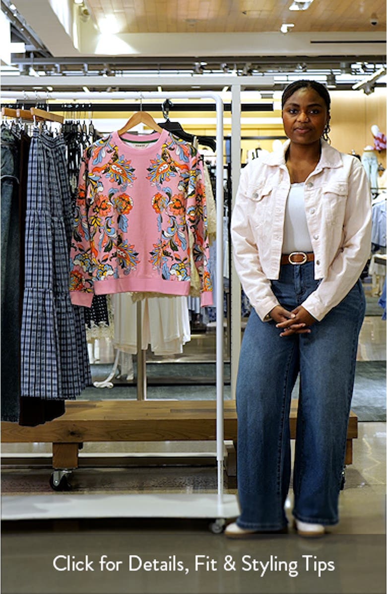 Rosa Print Cotton Sweatshirt, sales video thumbnail