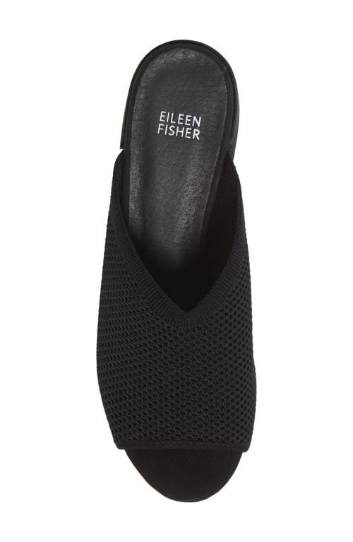 Eileen Fisher Fave Block Heel Slide Sandal In Black