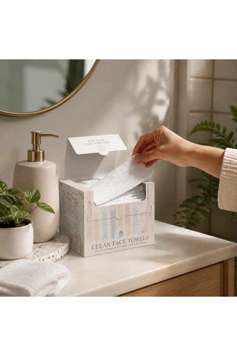 100 XL Clean Facial Towels, Alternate, color, White