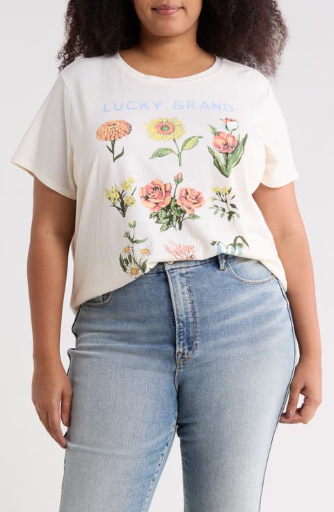 Floral Graphic T-Shirt (Plus)