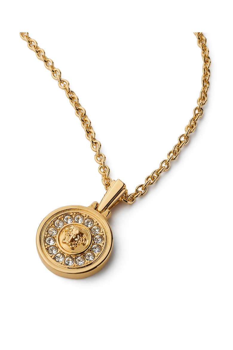 Medusa Crystal Pendant Necklace, Alternate, color, GOLD 2N CRYSTAL