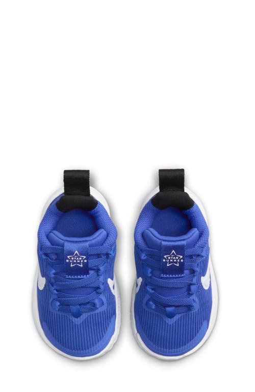Nike Kids' Star Runner 4 Sneaker In Blue/white/black