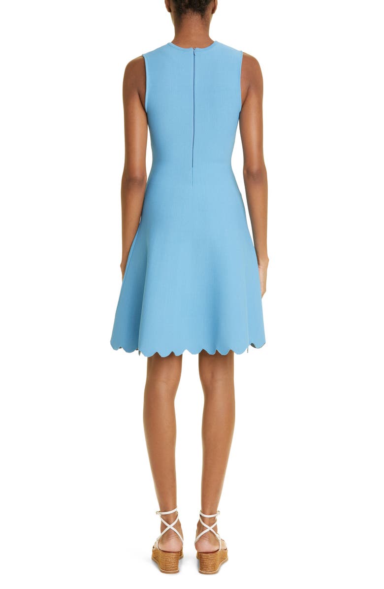 Lela Rose Sleeveless Floral Scallop Hem Fit & Flare Dress, Alternate, color, 