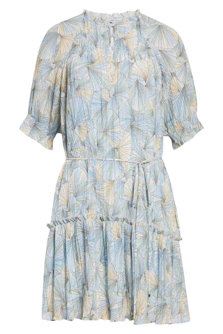 Dorrie Floral Print Tiered Dress, Alternate, color, POWDER BLUE MULTI