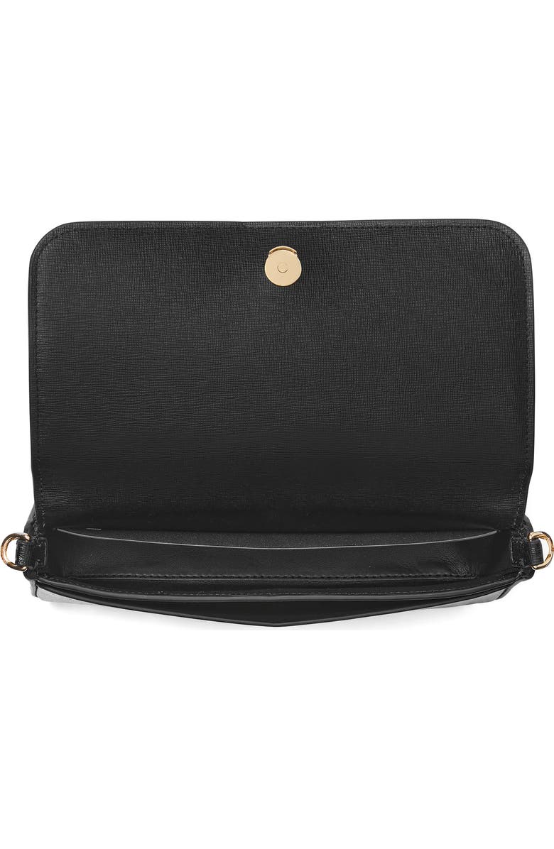 Kate Spade New York devin saffiano flap clutch, Alternate, color, Black