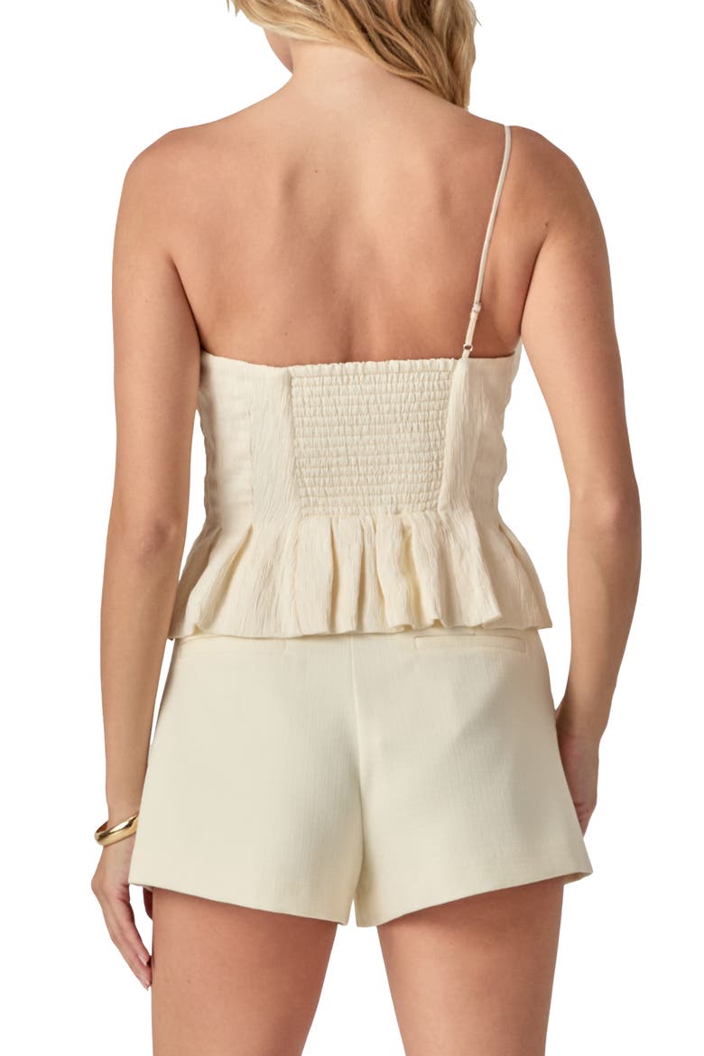Ruffle Asymmetric Sleeveless Top, Alternate, color, IVORY
