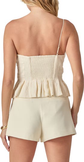 Ruffle Asymmetric Sleeveless Top