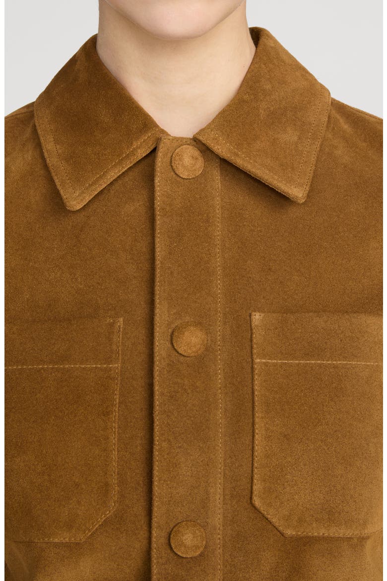 The Small Suede Jacket, Alternate, color, SADDLE