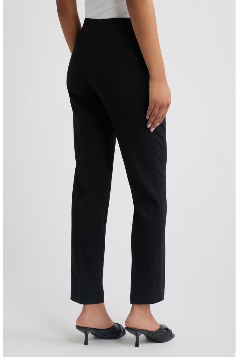 Icon Twill High Waist Cigarette Pants, Alternate, color, BLACK