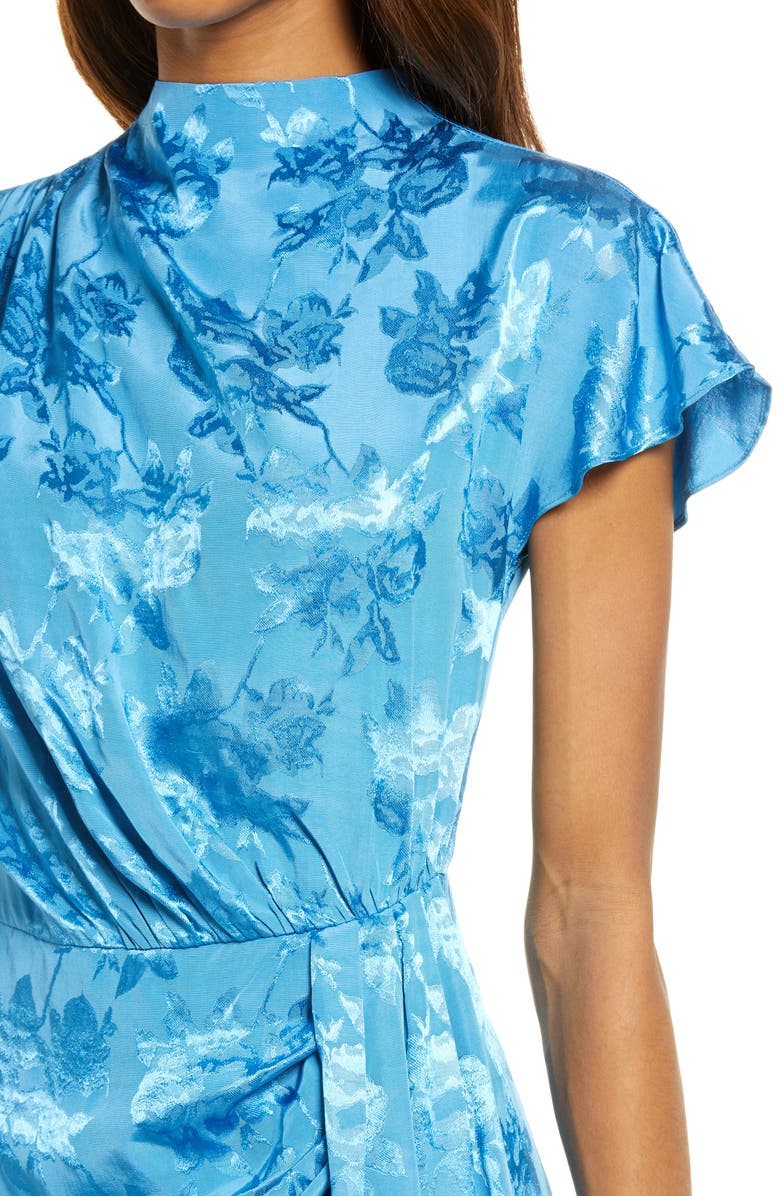 Saylor Cindylou Satin Jacquard Cocktail Dress, Alternate, color, 