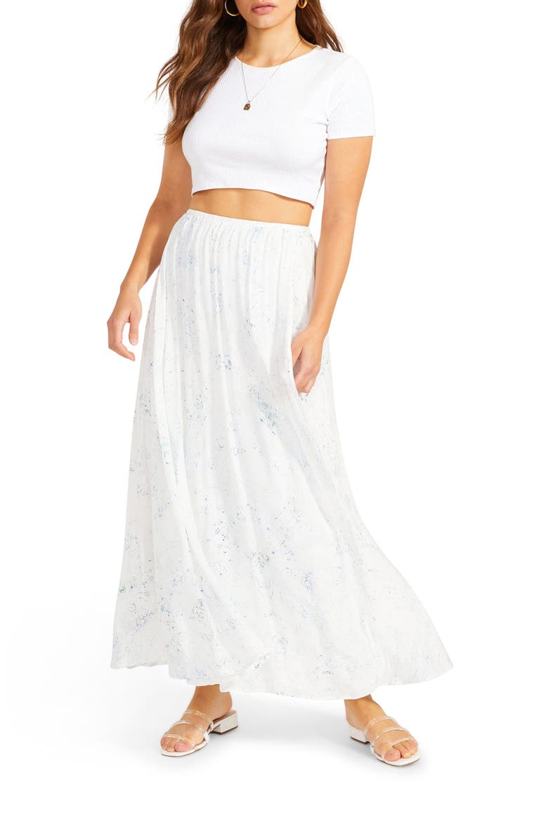 Fifth Dimension Faux Wrap Skirt, Alternate, color, PEARL