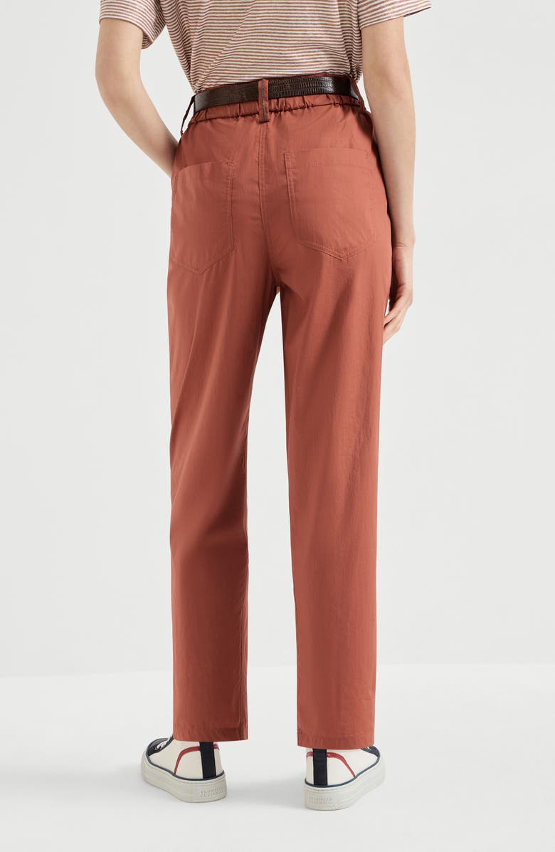 Brunello Cucinelli Poplin trousers, Alternate, color, Orange