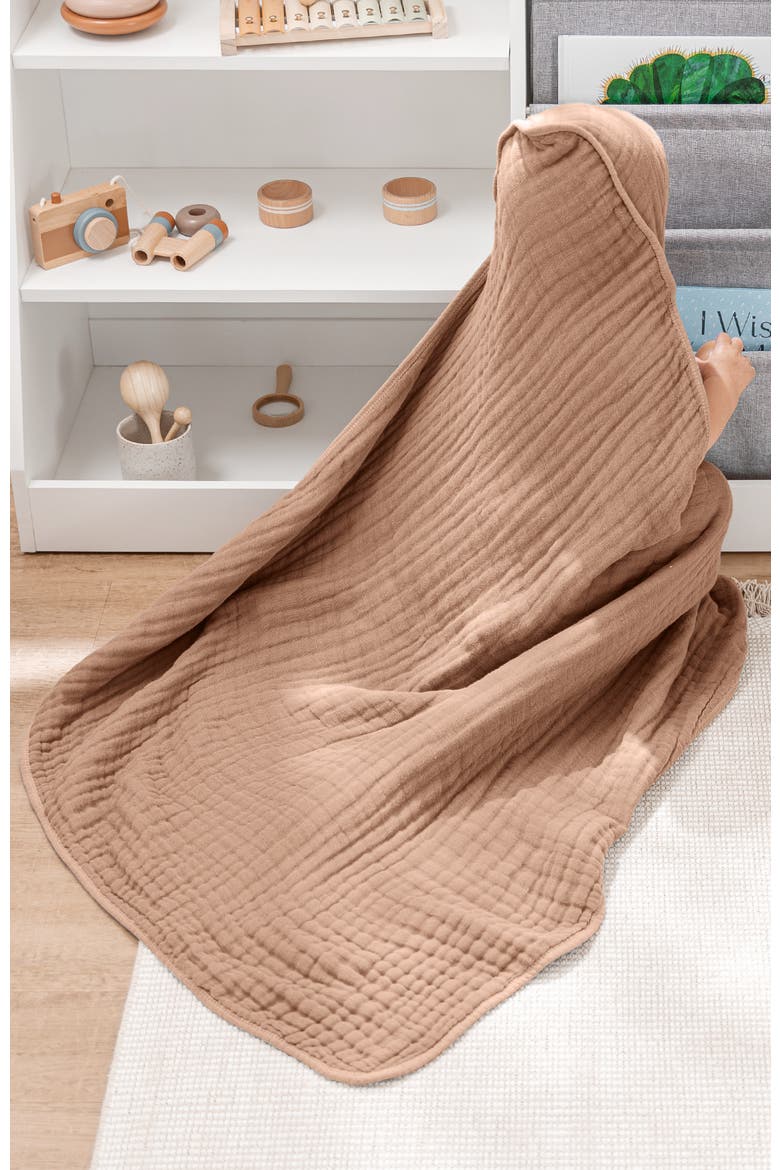 Hooded Baby Towels - 6 Layers, Pack of 2, Alternate, color, Cedar and Sand