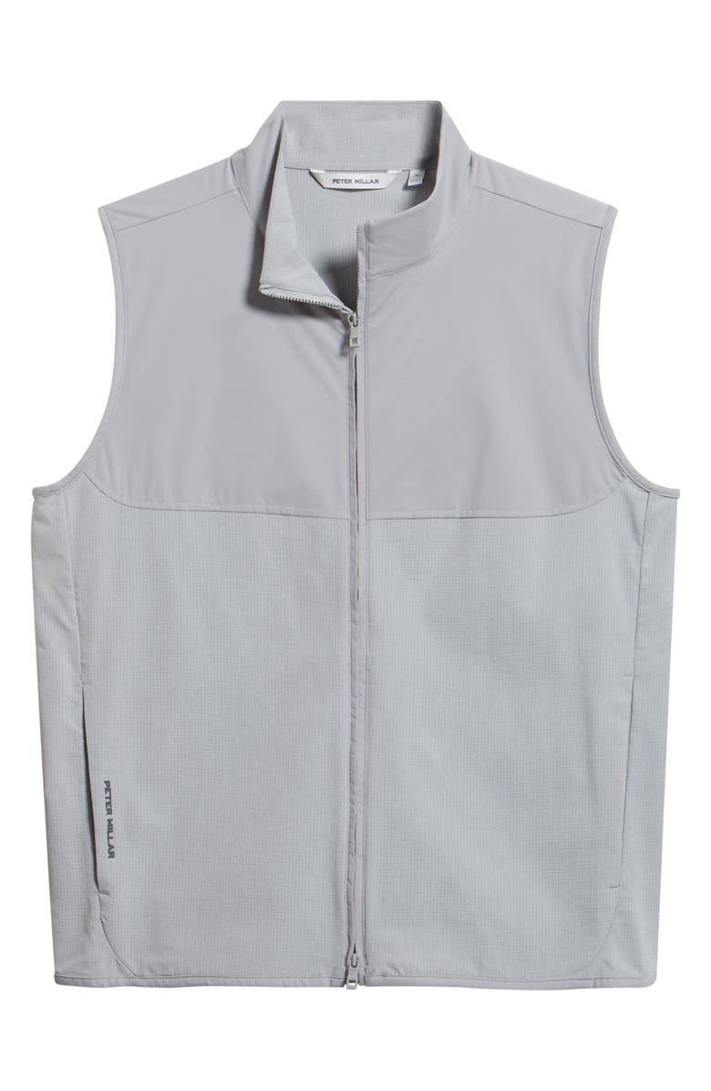 Peter Millar Flow Water Resistant Vest, Main, color, Gale Grey