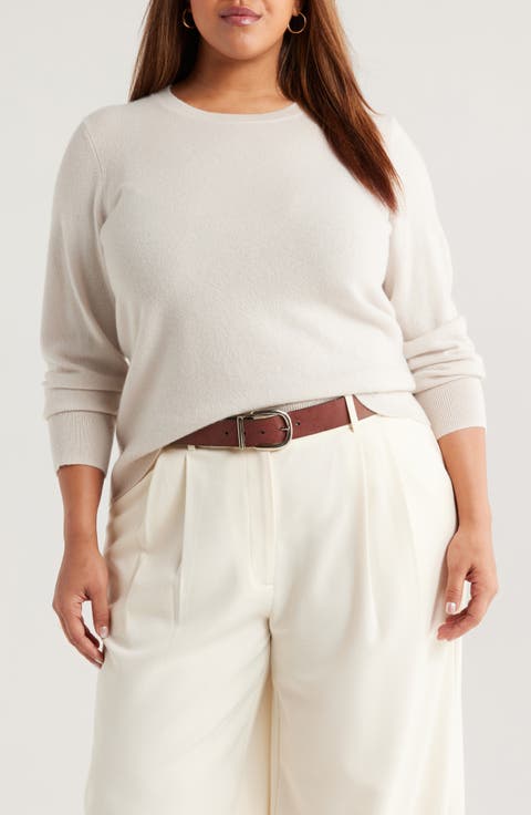 Cashmere Crewneck Sweater (Plus)