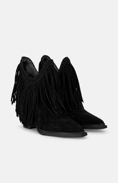 Long Fringed Bootie