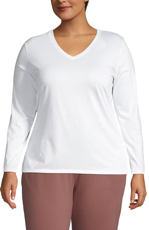 Supima Cotton Long Sleeve V-Neck T-Shirt