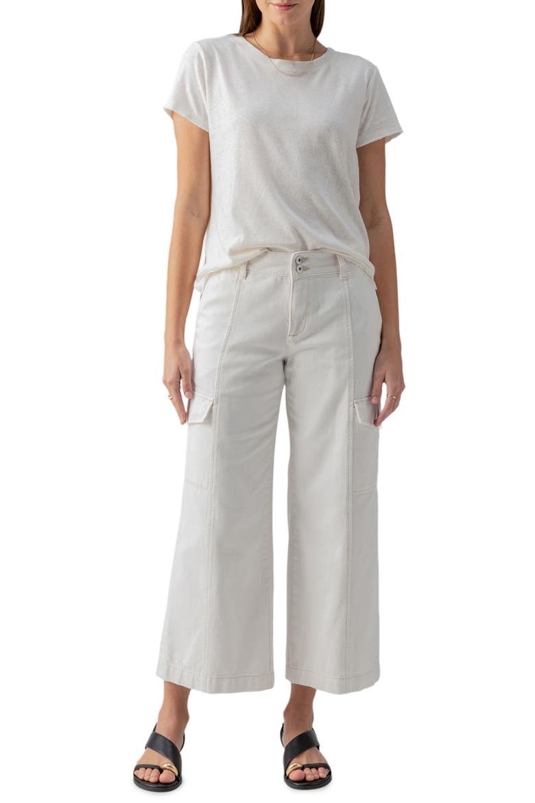 Perfect Linen T-Shirt, Alternate, color, WHITE