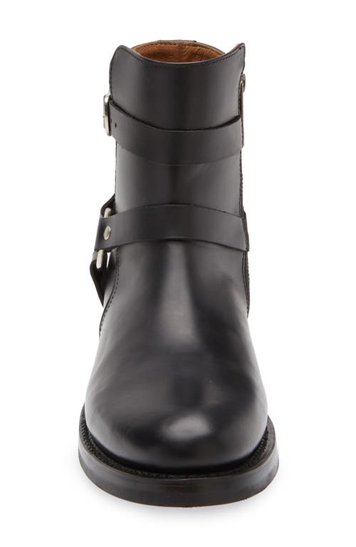 Frye Dylan Harness Leather Boot In Black