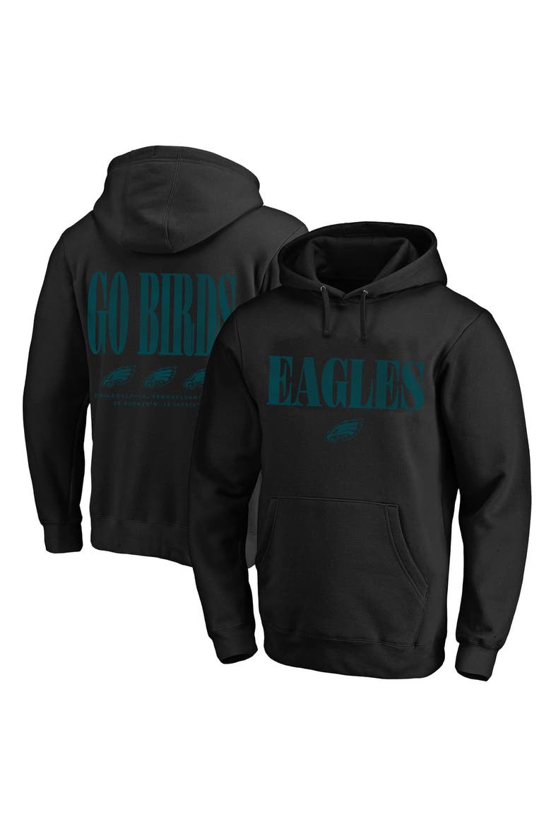 Men's Fanatics Black Philadelphia Eagles Big & Tall Relaxed Intense Rivalry Hoodie, Main, color, Black