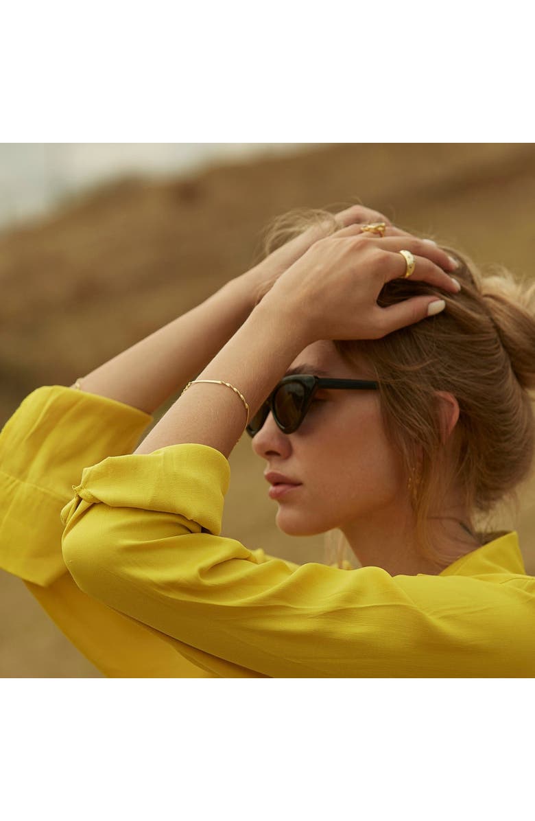 Spero London Semi Singapore Sterling Silver Bracelet, Alternate, color, Gold