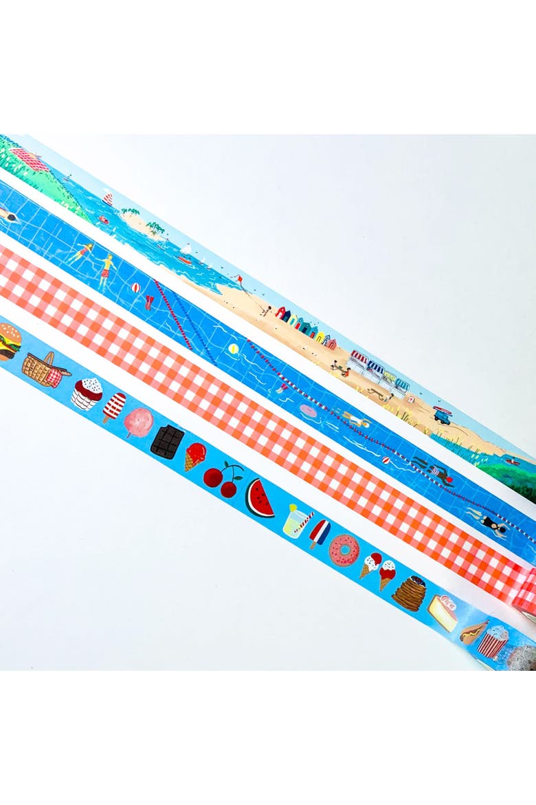 Summer Club Everyday Masking Tape - 4ct Rolls, Assorted, Alternate, color, Multi-Pack