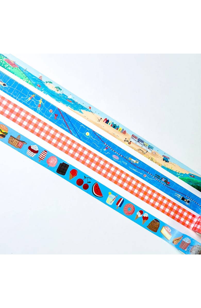 Ramus & Co Summer Club Everyday Masking Tape - 4ct Rolls, Assorted, Alternate, color, Multi-Pack