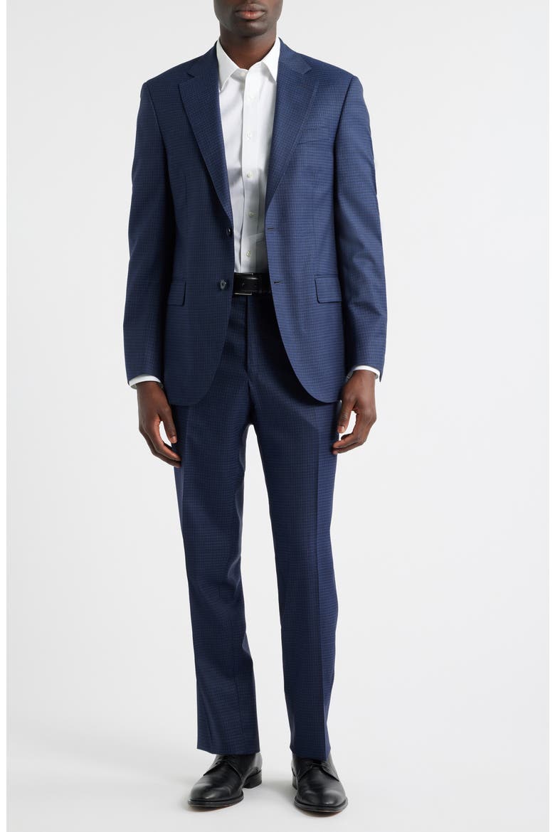 Flynn Classic Fit Navy Micrcheck Wool Suit, Alternate, color, BLUE
