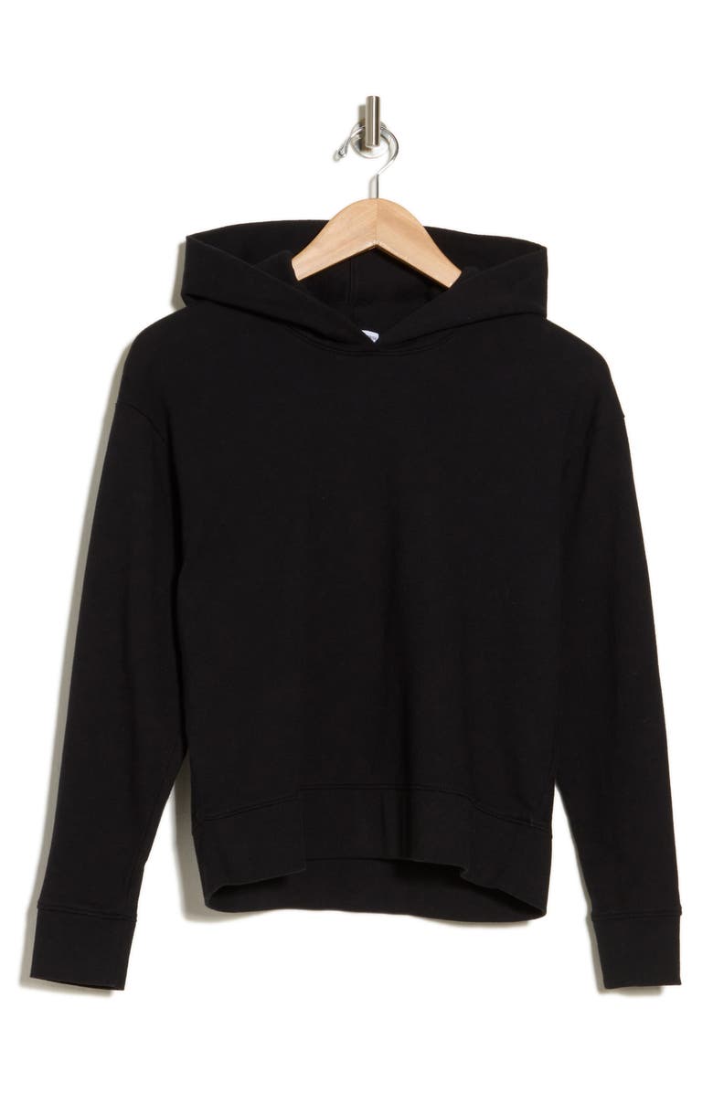 James Perse Cotton Pullover Hoodie, Alternate, color, Black